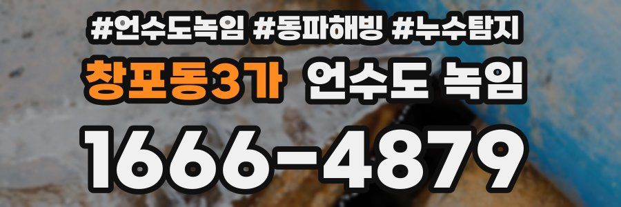 창포동3가 언수도 녹임