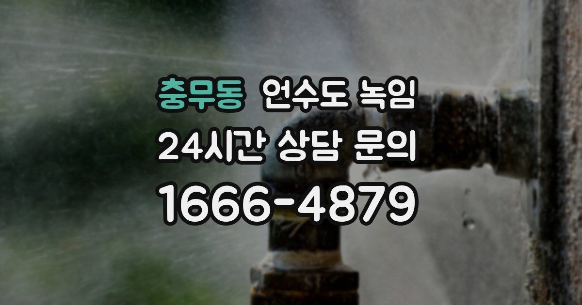 충무동 언수도 녹임