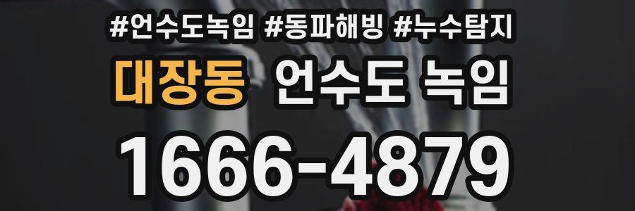 대장동 언수도 녹임