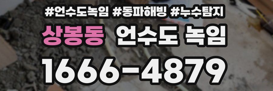 상봉동 언수도 녹임