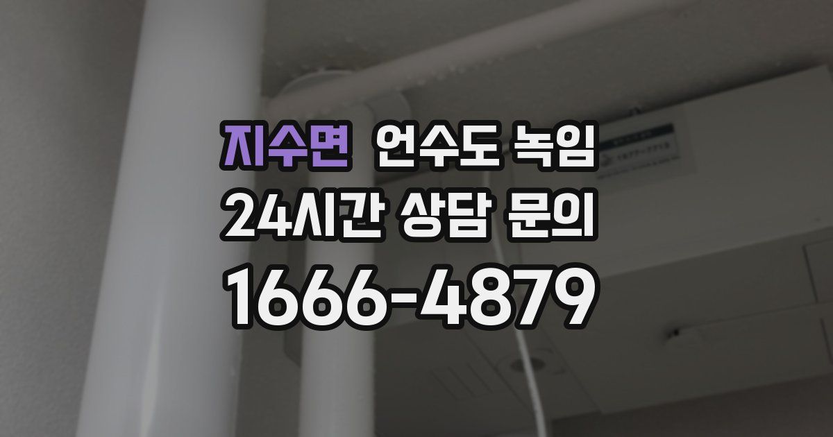 지수면 언수도 녹임