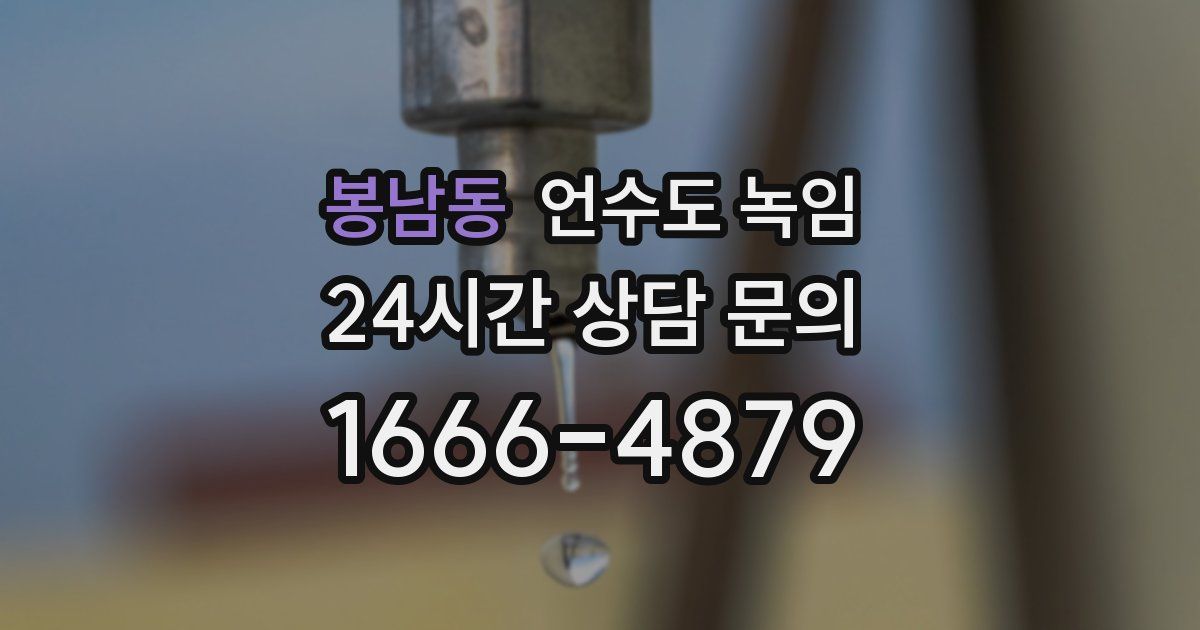 봉남동 언수도 녹임