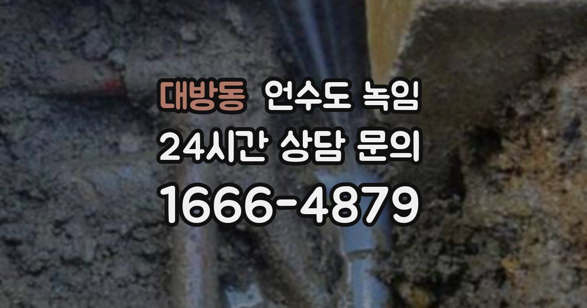 대방동 언수도 녹임