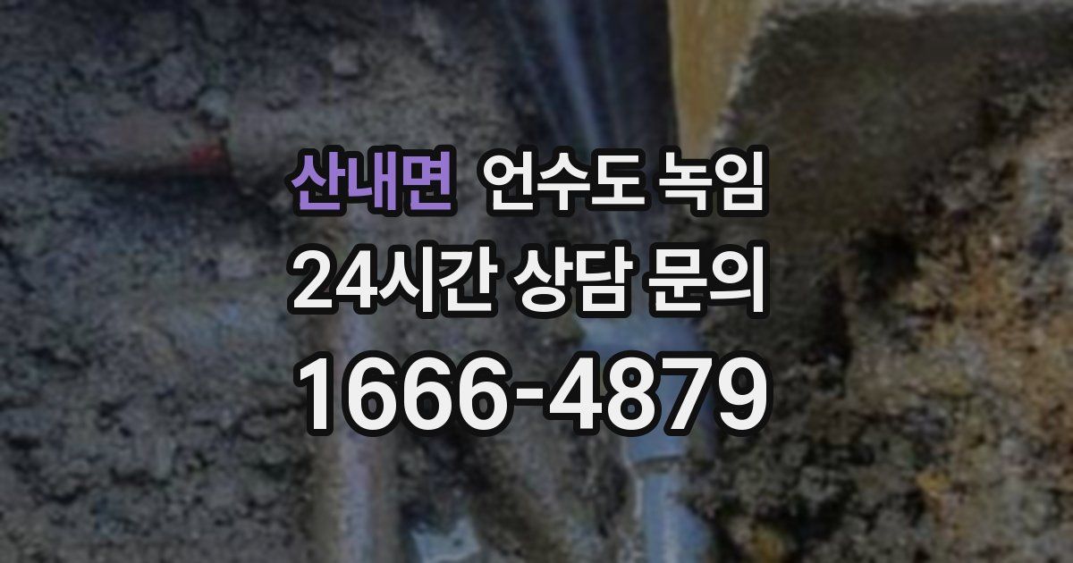 산내면 언수도 녹임