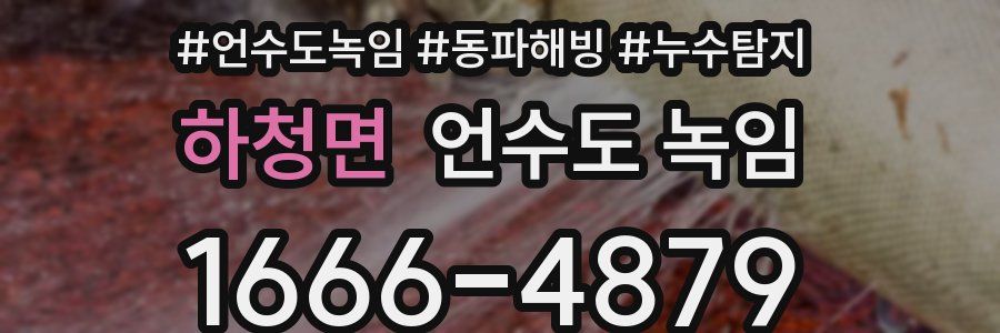 하청면 언수도 녹임