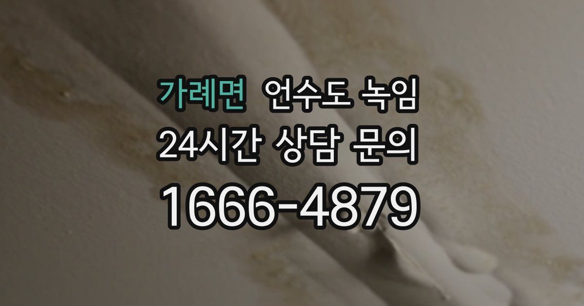 가례면 언수도 녹임