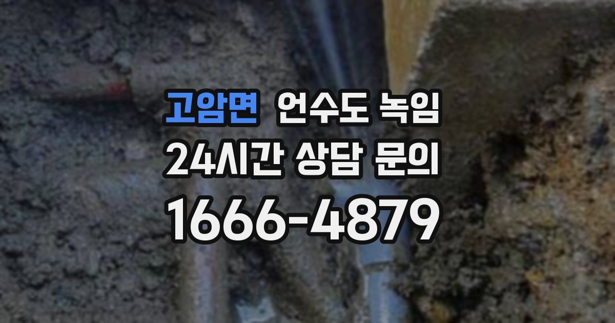 고암면 언수도 녹임