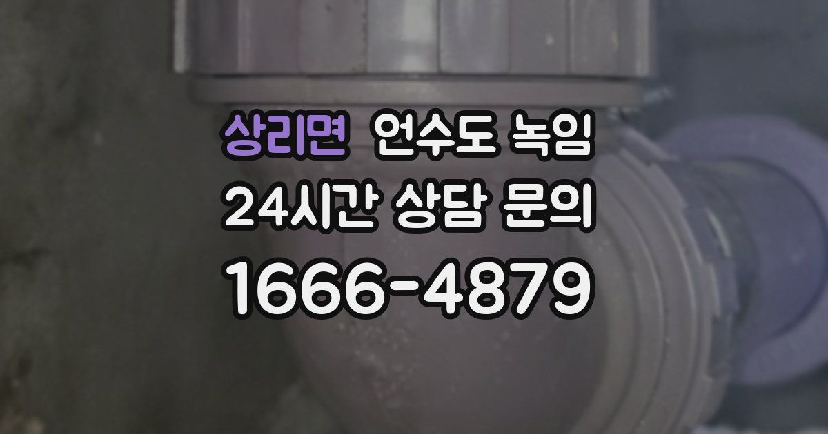 상리면 언수도 녹임