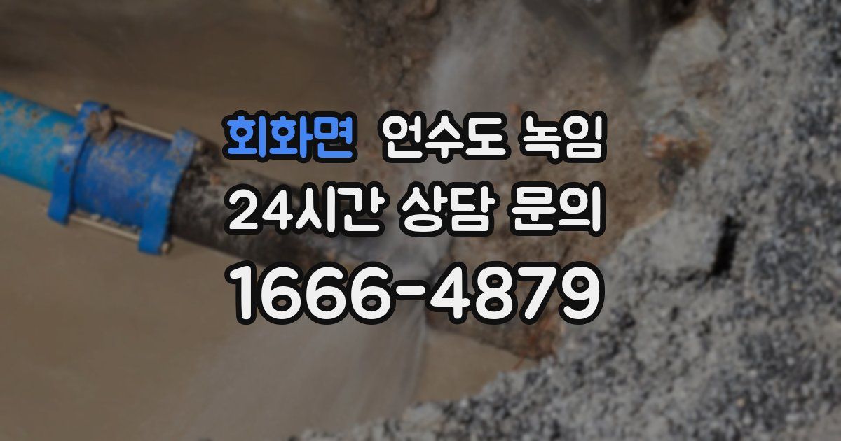 회화면 언수도 녹임