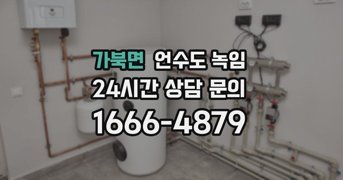 가북면 언수도 녹임