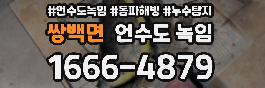 쌍백면 언수도 녹임