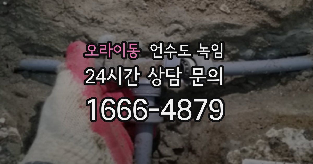 오라이동 언수도 녹임