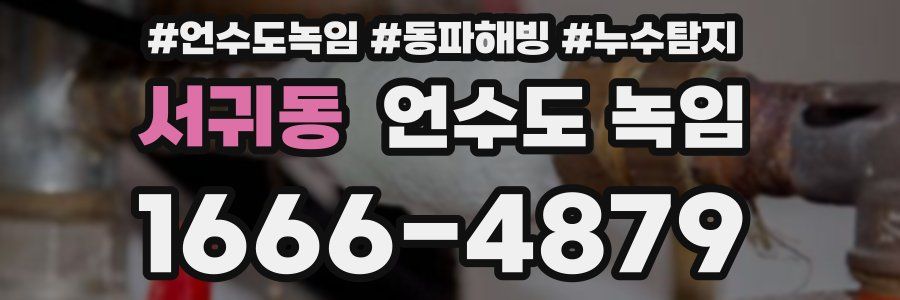 서귀동 언수도 녹임