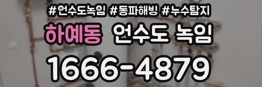 하예동 언수도 녹임