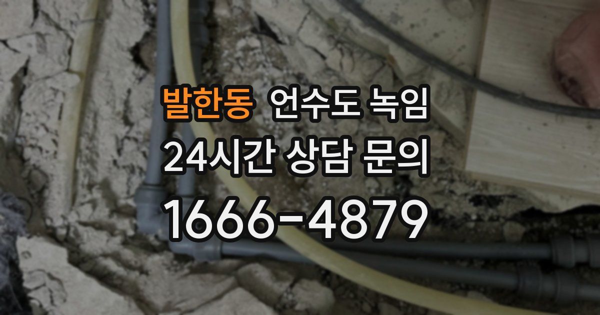 발한동 언수도 녹임