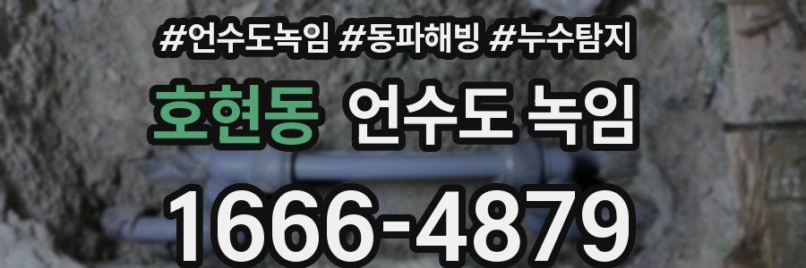 호현동 언수도 녹임