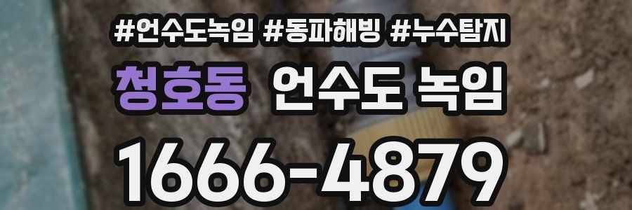 청호동 언수도 녹임