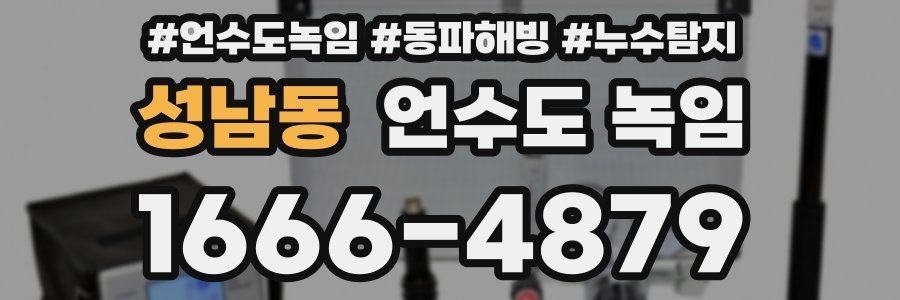 성남동 언수도 녹임