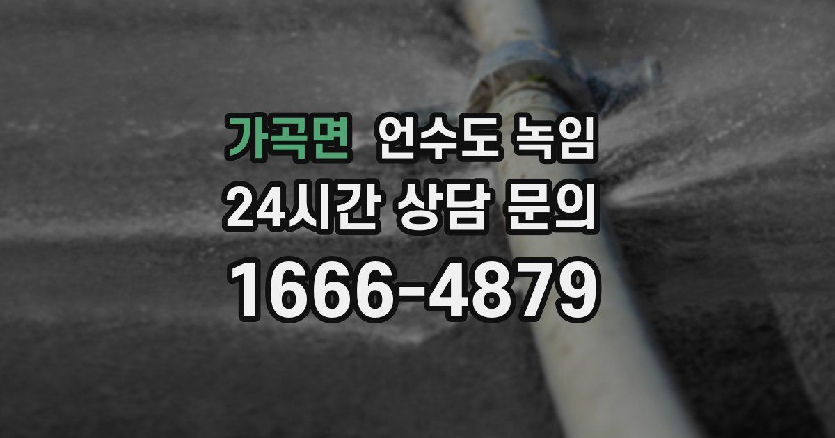 가곡면 언수도 녹임