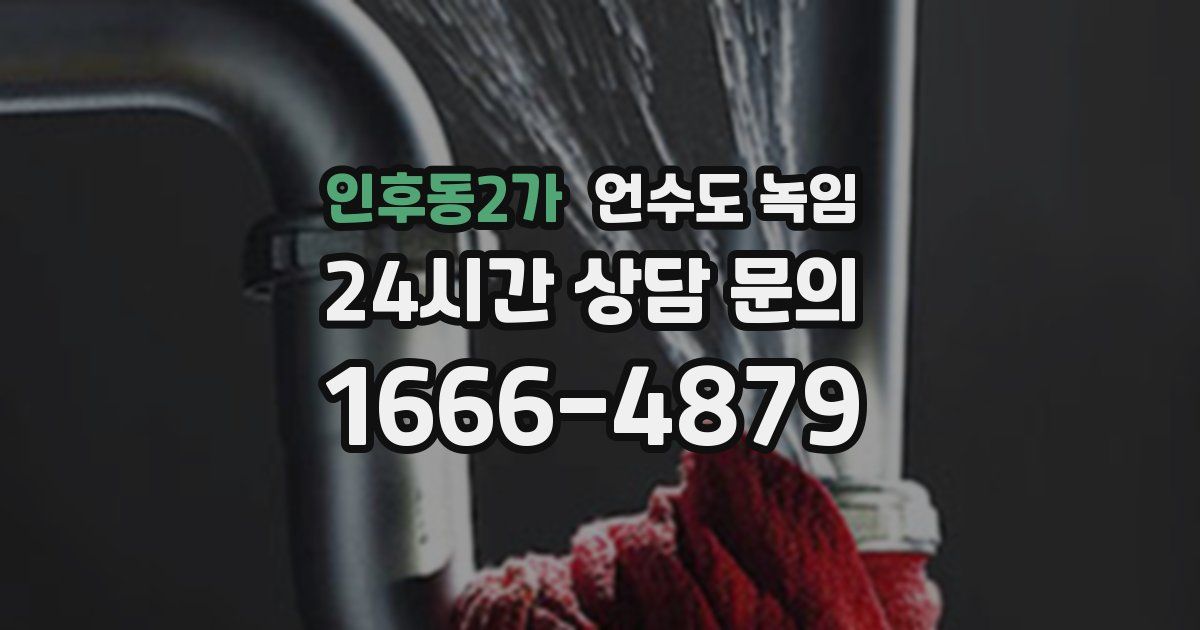 인후동2가 언수도 녹임