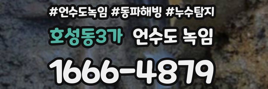 호성동3가 언수도 녹임
