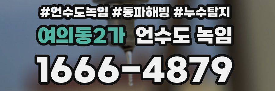 여의동2가 언수도 녹임