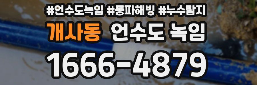 개사동 언수도 녹임