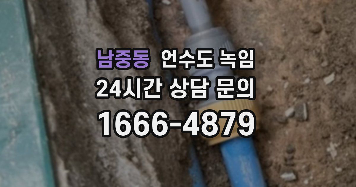 남중동 언수도 녹임