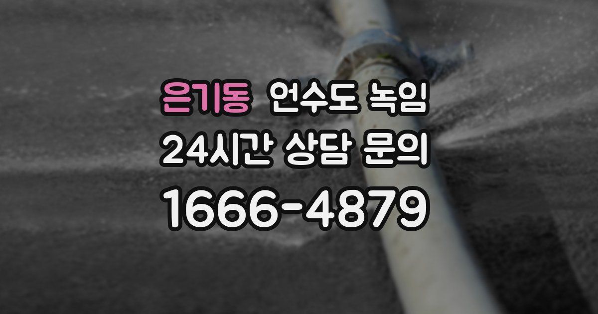 은기동 언수도 녹임