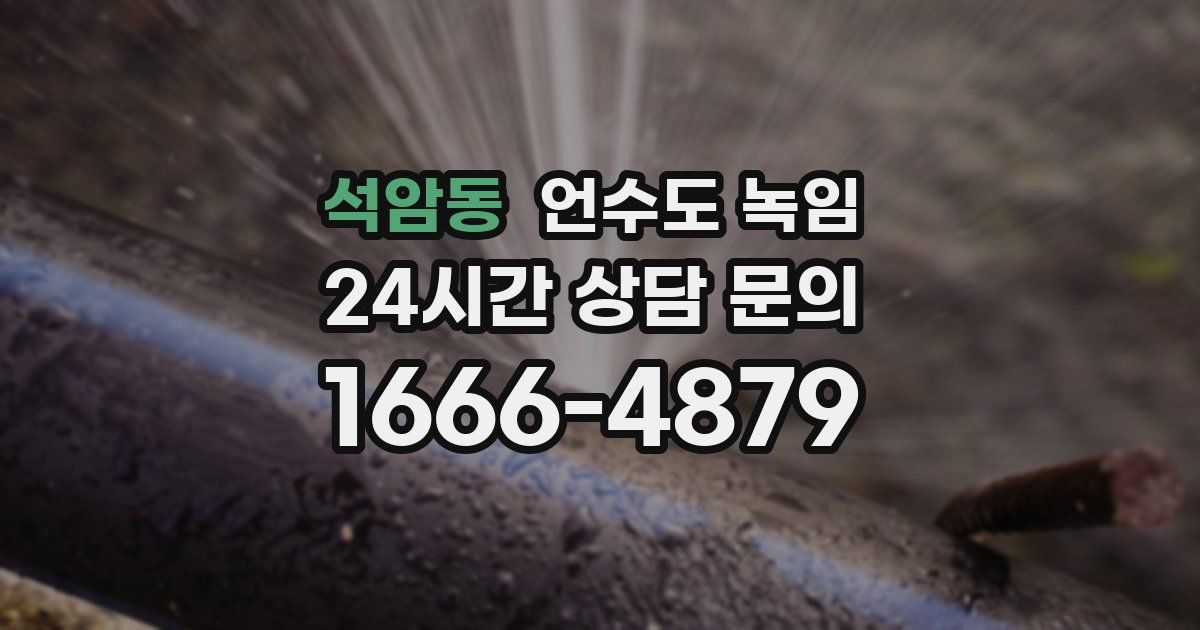 석암동 언수도 녹임