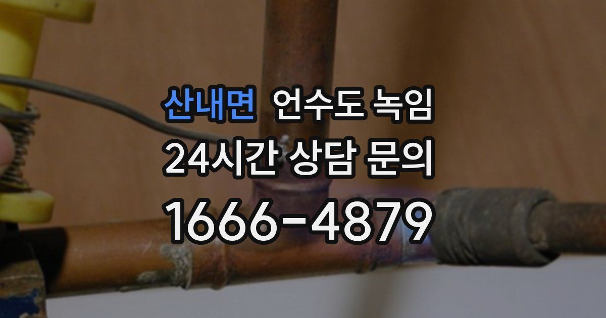 산내면 언수도 녹임