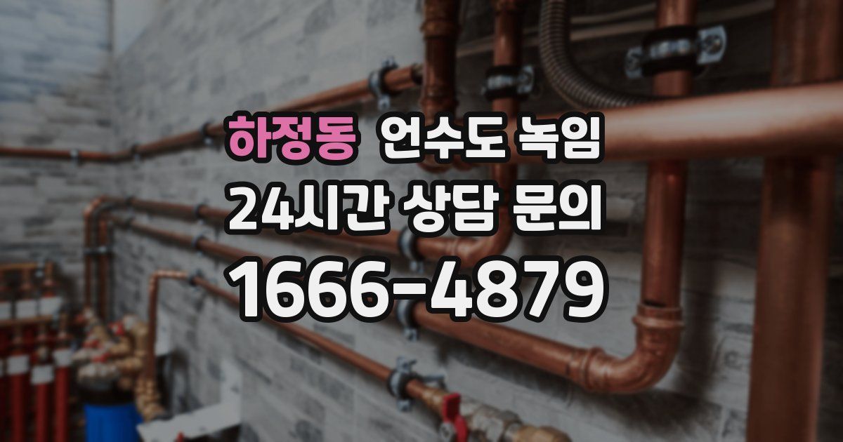 하정동 언수도 녹임