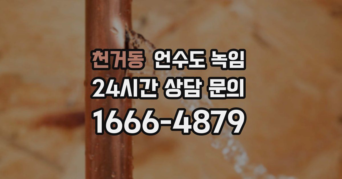 천거동 언수도 녹임