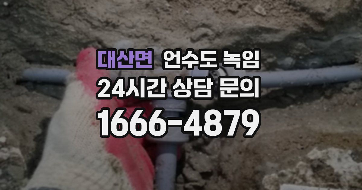 대산면 언수도 녹임