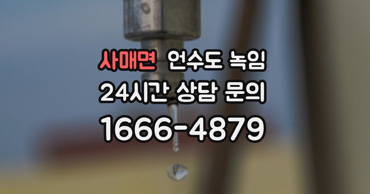 사매면 언수도 녹임