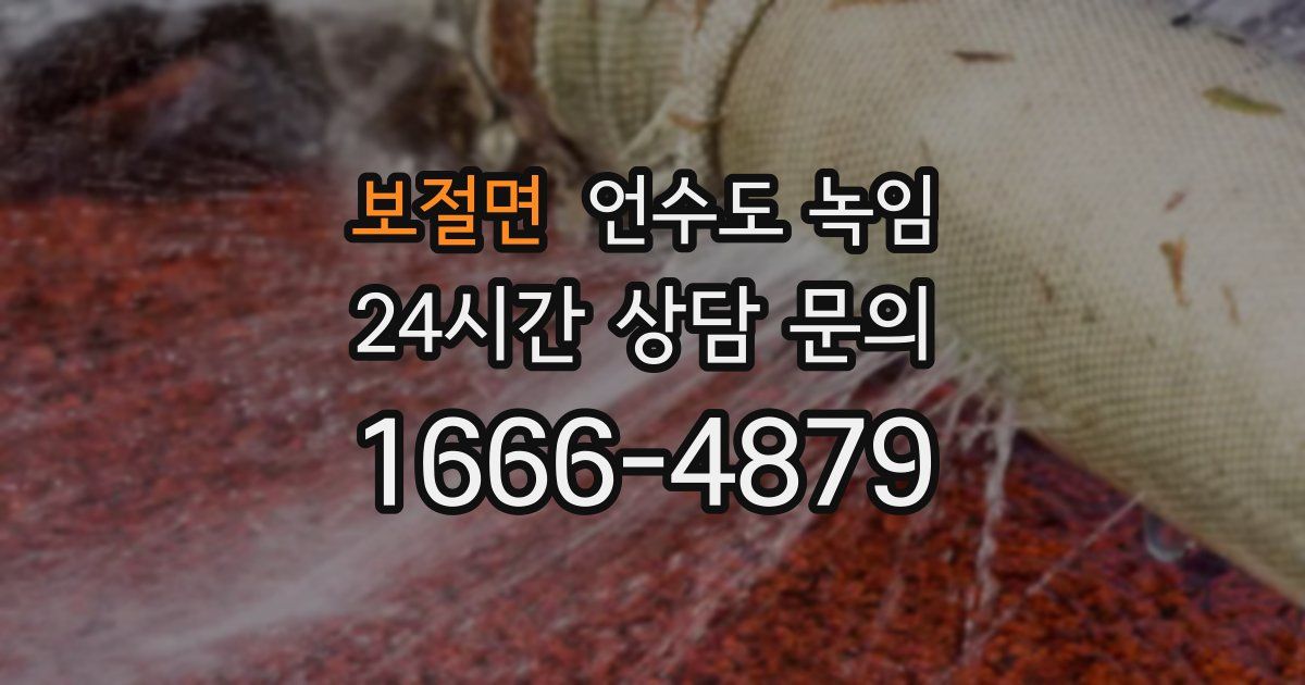 보절면 언수도 녹임