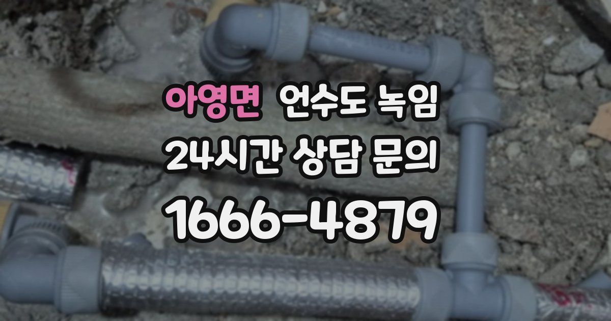 아영면 언수도 녹임