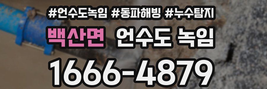 백산면 언수도 녹임