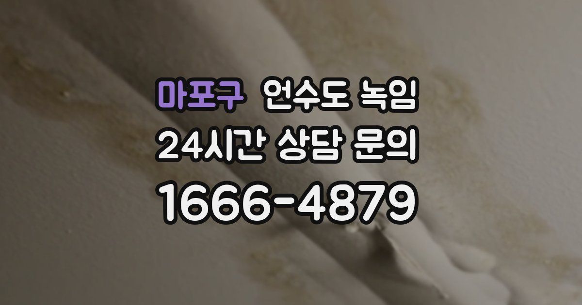 마포구 언수도 녹임