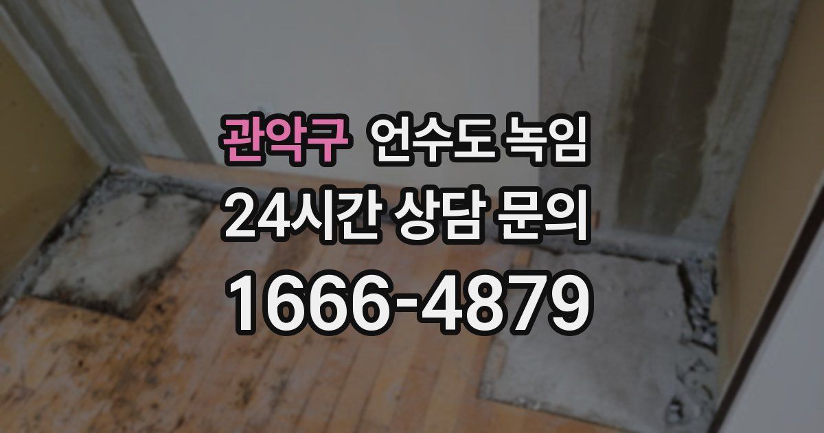 관악구 언수도 녹임