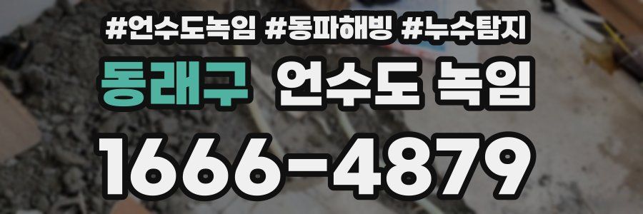 동래구 언수도 녹임