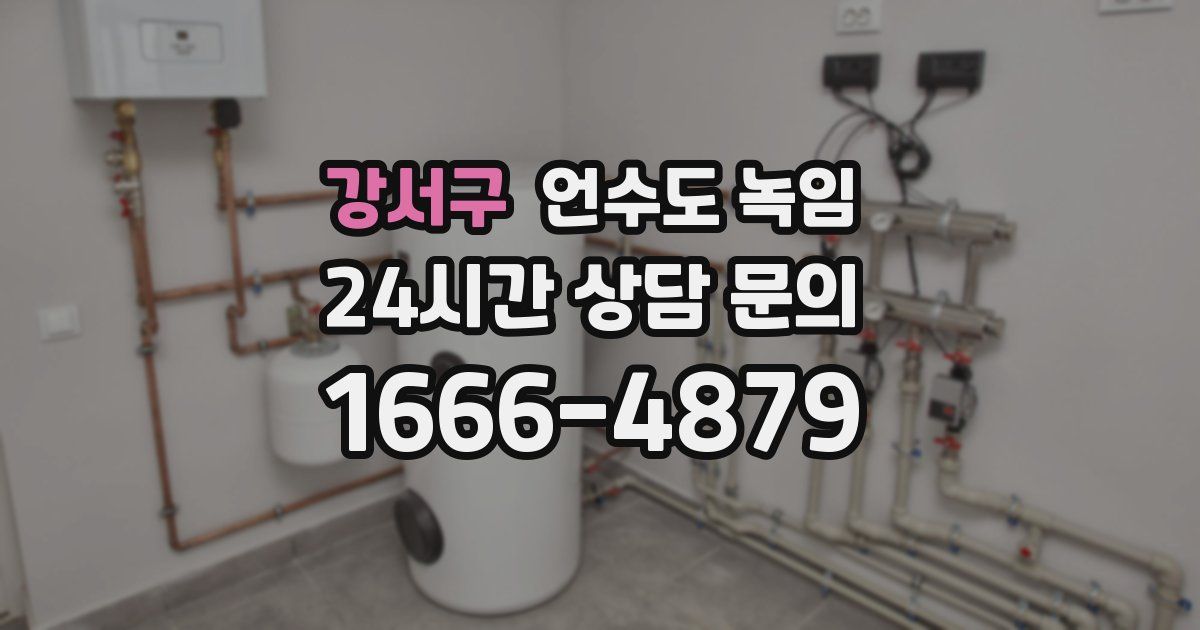 강서구 언수도 녹임