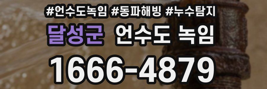 달성군 언수도 녹임