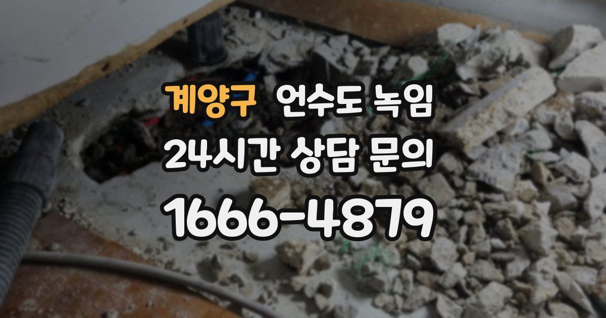 계양구 언수도 녹임