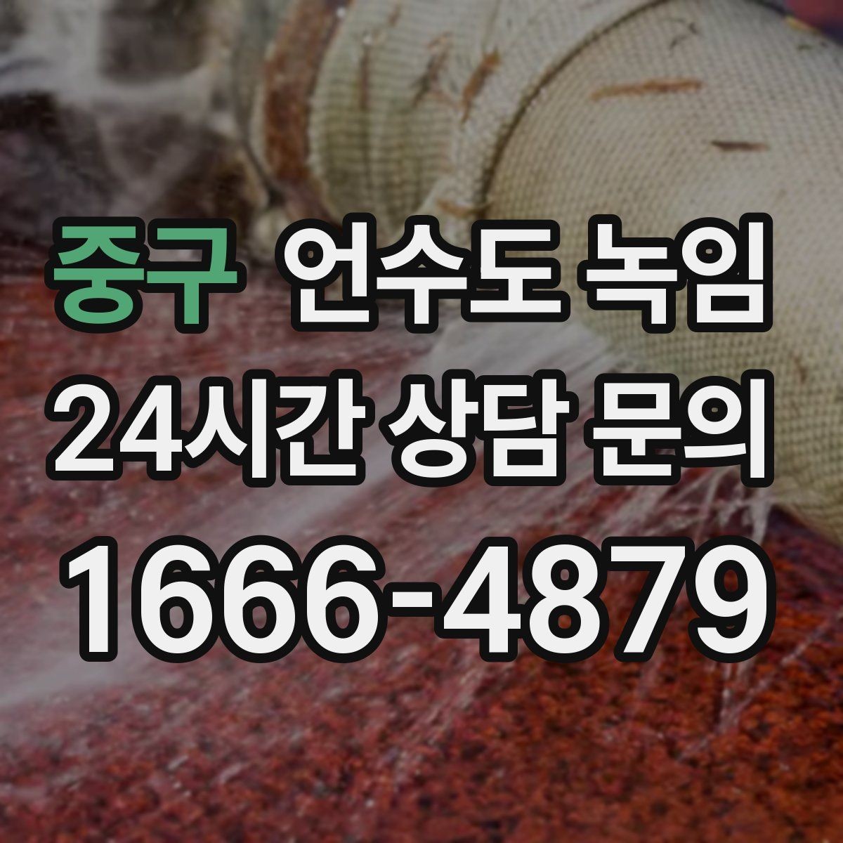 중구 언수도 녹임 해빙 후 물이 탁할 때 그냥 써도 될까