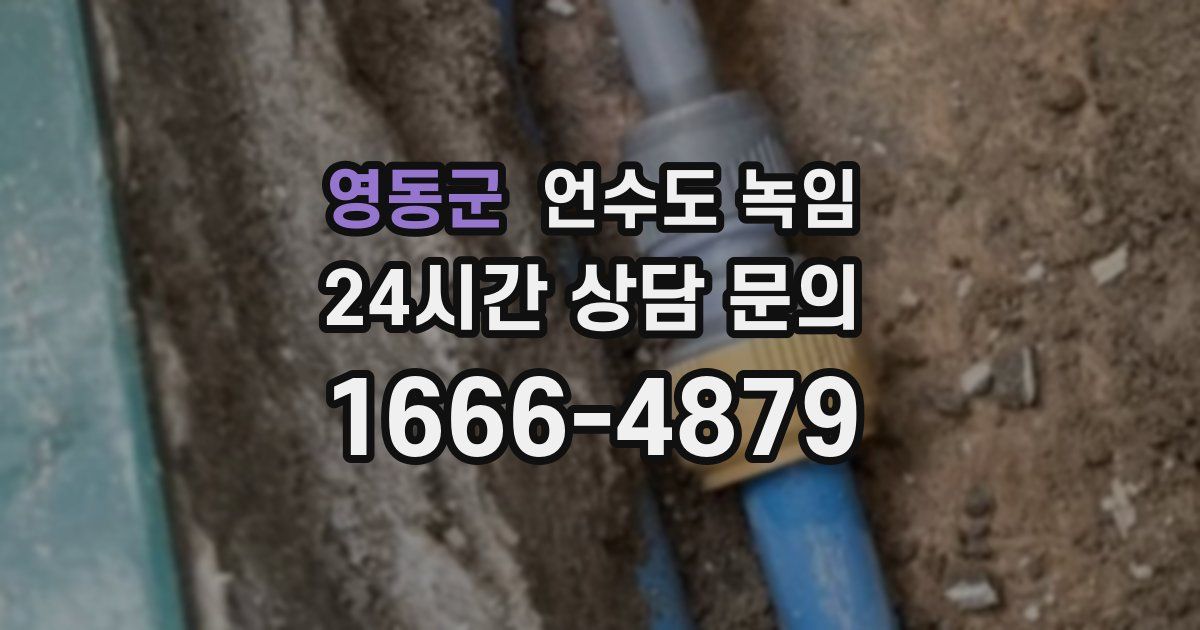 영동군 언수도 녹임