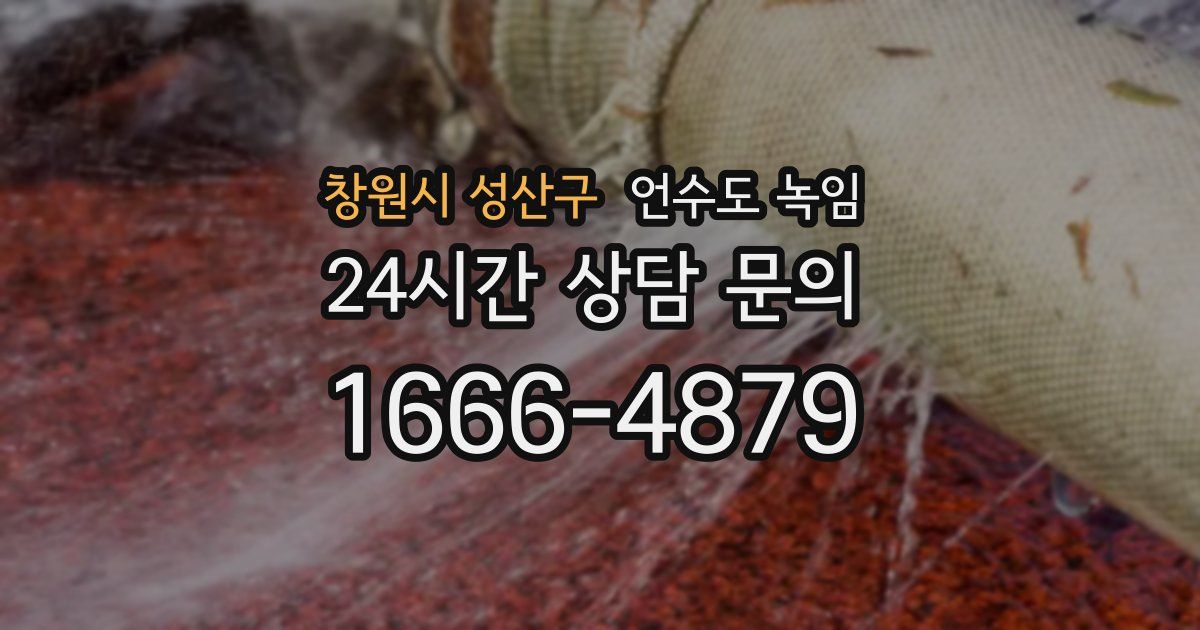 창원시 성산구 언수도 녹임