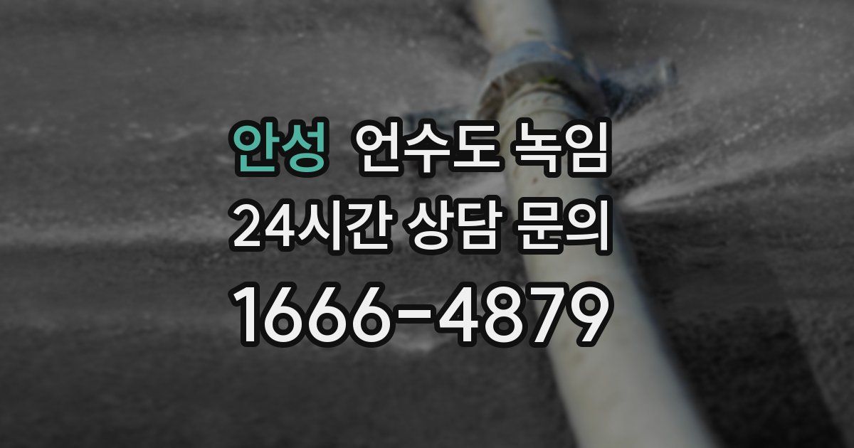 안성 언수도 녹임