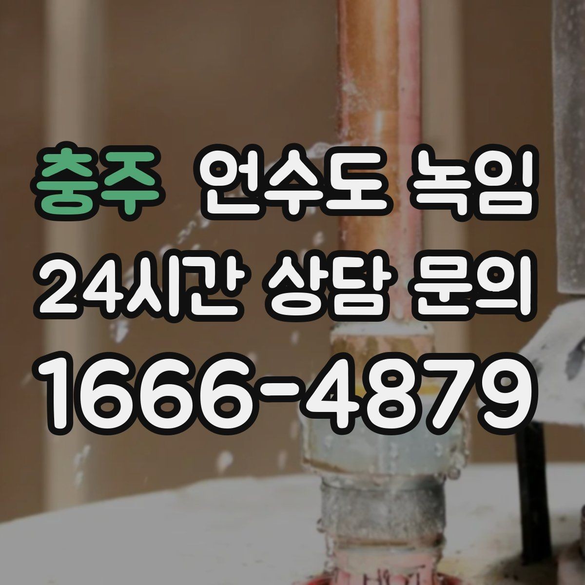 충주 언수도 녹임 비닐 신문지로 감아도 얼어붙는 이유