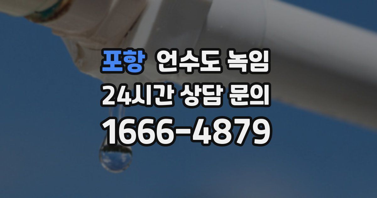 포항 언수도 녹임